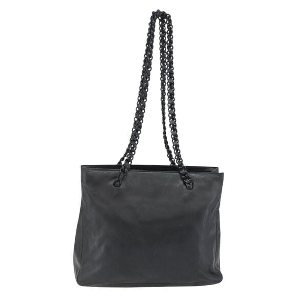 PRADA Shoulder Bag Leather Black - Picture 1 of 9
